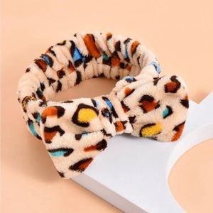 NEW leopard print headband for skincare / face beauty routine - towel headband